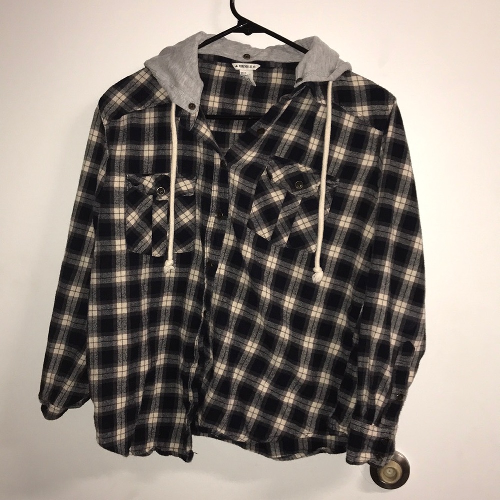 Flannel hoodie